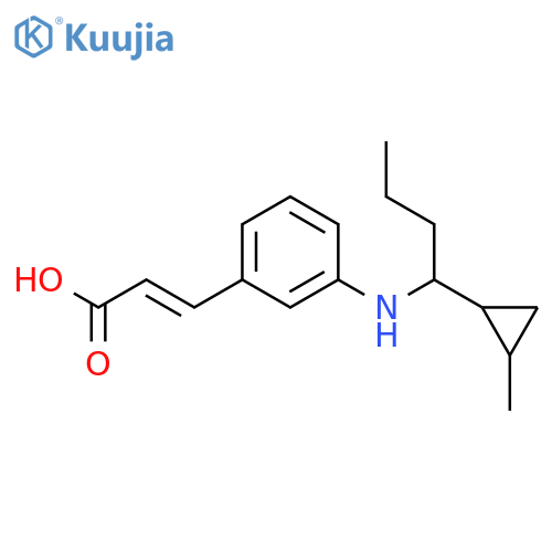 2-PROPENOIC ACID, 3-[3-[[1-(2-METHYLCYCLOPROPYL)BUTYL]AMINO]PHENYL]- structure