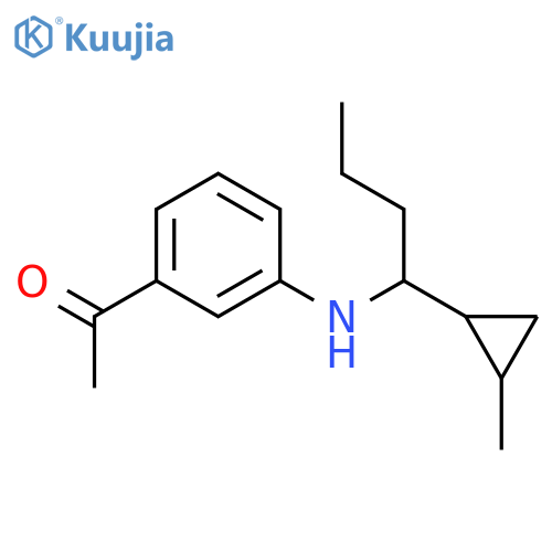 Ethanone, 1-[3-[[1-(2-methylcyclopropyl)butyl]amino]phenyl]- structure