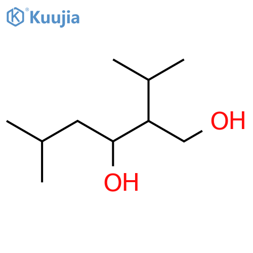 5-methyl-2-(1-methylethyl)hexane-1,3-diol structure