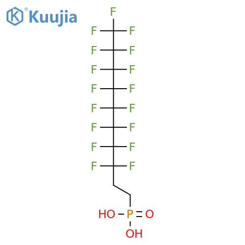 (1H,1H,2H,2H-Heptadecafluorodec-1-yl)phosphonic acid structure