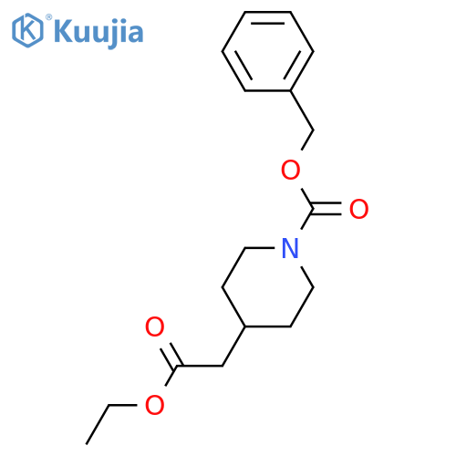 benzyl 4-(2-ethoxy-2-oxoethyl)piperidine-1-carboxylate structure