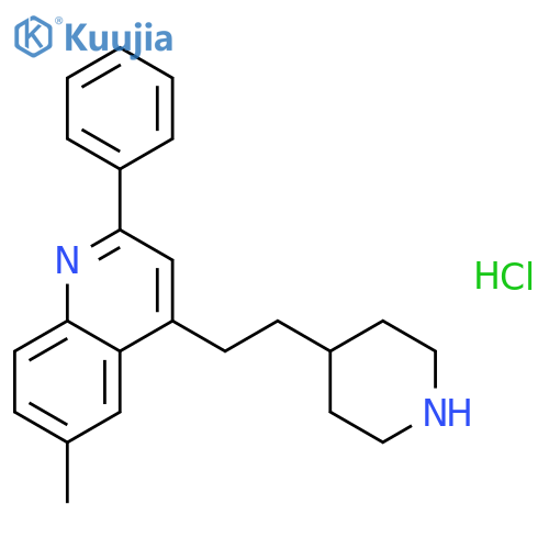 6-methyl-2-phenyl-4-(2-piperidin-4-ylethyl)quinoline hydrochloride structure