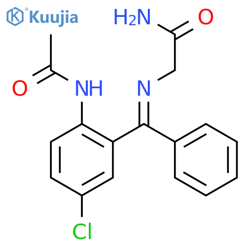 (E)-N~2~-{[2-(acetylamino)-5-chlorophenyl](phenyl)methylidene}glycinamide structure