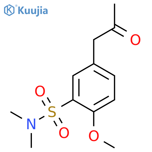 BENZENESULFONAMIDE, 2-METHOXY-N,N-DIMETHYL-5-(2-OXOPROPYL)- structure