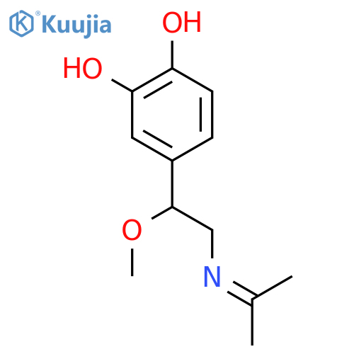 1,2-Benzenediol,4-[1-methoxy-2-[(1-methylethylidene)amino]ethyl]- structure