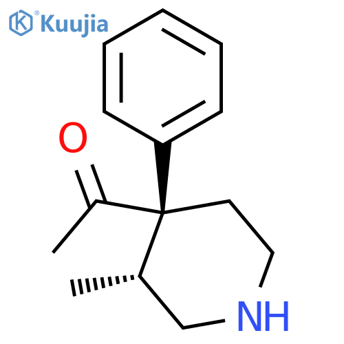 Ketone, methyl 3-methyl-4-phenyl-4-piperidyl, cis-(- (8CI) structure