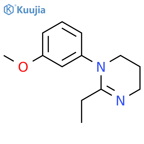 Pyrimidine,2-ethyl-1,4,5,6-tetrahydro-1-(3-methoxyphenyl)- structure