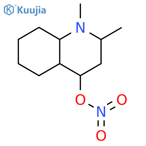 4-Quinolinol,1,2,3,4bta,4aalpha,5,6,7,8,8aalpha-decahydro-1,2bta-dimethyl-,nitrate(ester)(8CI) structure