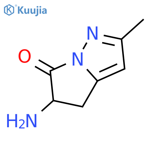 6H-Pyrrolo[1,2-b]pyrazol-6-one,5-amino-4,5-dihydro-2-methyl- structure