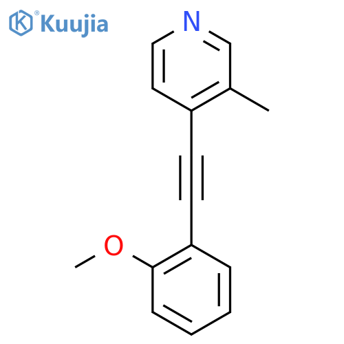 4-((2-Methoxyphenyl)ethynyl)-3-methylpyridine structure