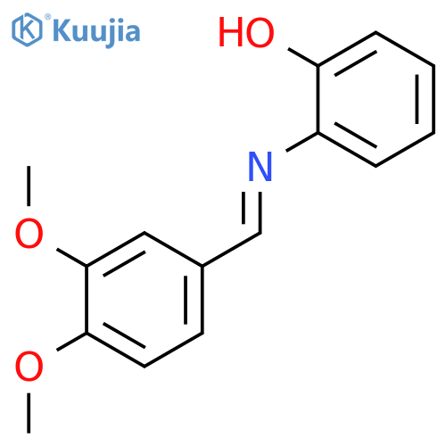 2-{[(E)-(3,4-dimethoxyphenyl)methylidene]amino}phenol structure
