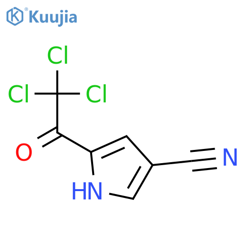 5-(2,2,2-trichloroacetyl)-1H-pyrrole-3-carbonitrile structure