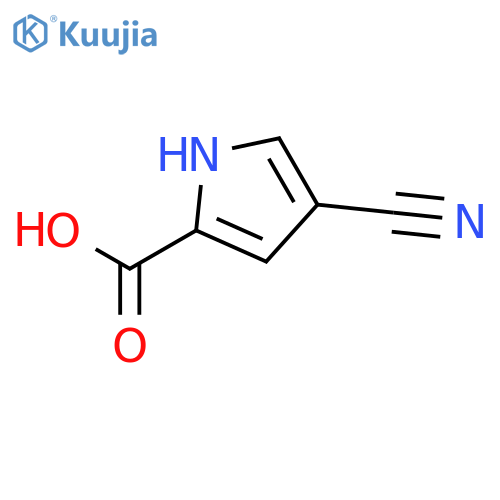 4-Cyano-1H-pyrrole-2-carboxylic acid structure