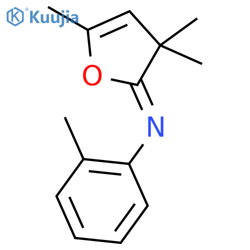 Benzenamine, 2-methyl-N-(3,3,5-trimethyl-2(3H)-furanylidene)- structure