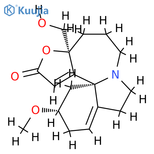 (3aS,13aS)-3aα-Hydroxymethyl-12α-methoxy-3a,4,5,6,8,9,11,12-octahydro-2H,13H-furo[3',2':3,4]azepino[2,1-i]indol-2-one structure