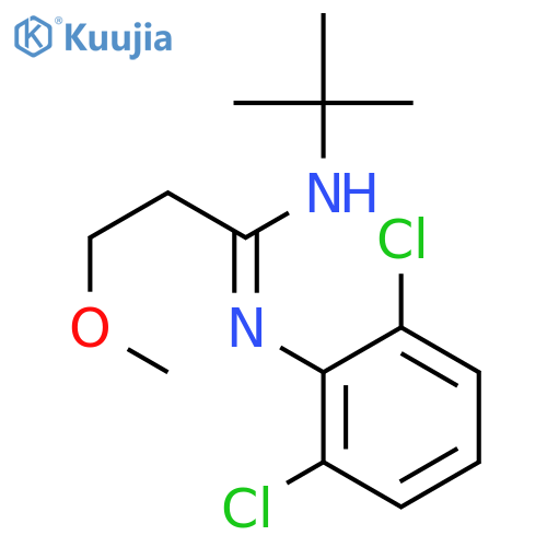 N'-tert-butyl-N-(2,6-dichlorophenyl)-3-methoxypropanimidamide structure
