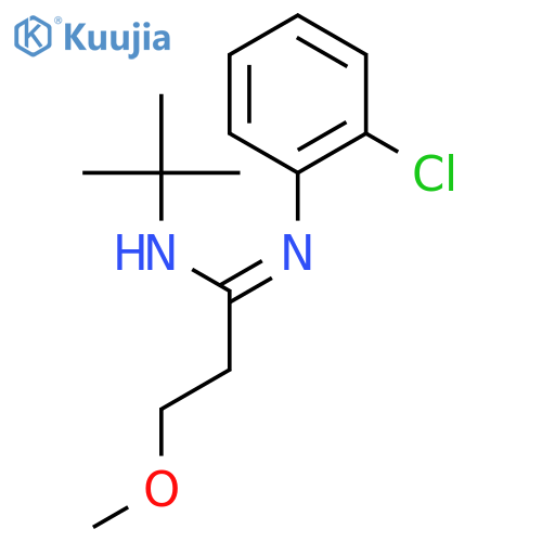 N'-tert-butyl-N-(2-chlorophenyl)-3-methoxypropanimidamide structure