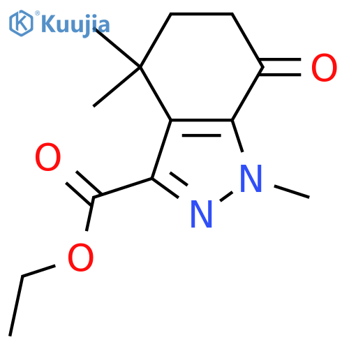 1,4,4-Trimethyl-7-Oxo-4,5,6,7-Tetrahydro-1h-Indazole-3-Carboxylic Acid Ethyl Ester structure