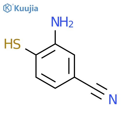 3-amino-4-sulfanylbenzonitrile structure