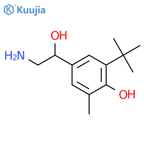Benzenemethanol, a-(aminomethyl)-3-(1,1-dimethylethyl)-4-hydroxy-5-methyl- structure