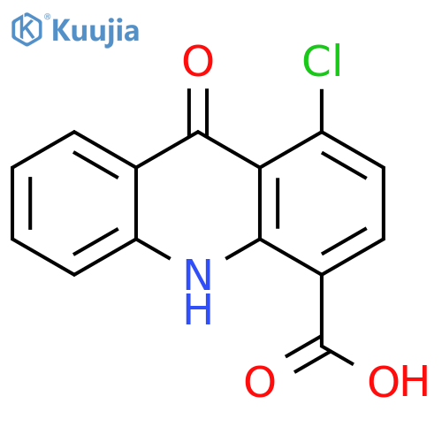4-Acridinecarboxylicacid, 1-chloro-9,10-dihydro-9-oxo- structure