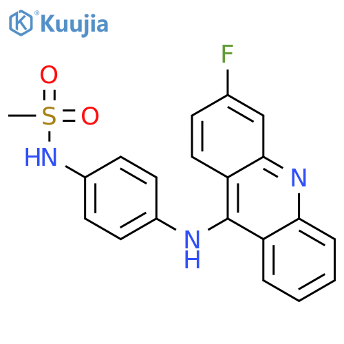 N-{4-[(3-fluoroacridin-9-yl)amino]phenyl}methanesulfonamide structure