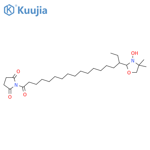 3-Oxazolidinyloxy,2-[16-(2,5-dioxo-1-pyrrolidinyl)-1-ethyl-16-oxohexadecyl]-4,4-dimethyl- structure