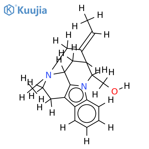 (16R,19E?)-17-Hydroxy-4-methyl-1,16-cyclo-coryn-19-enium structure