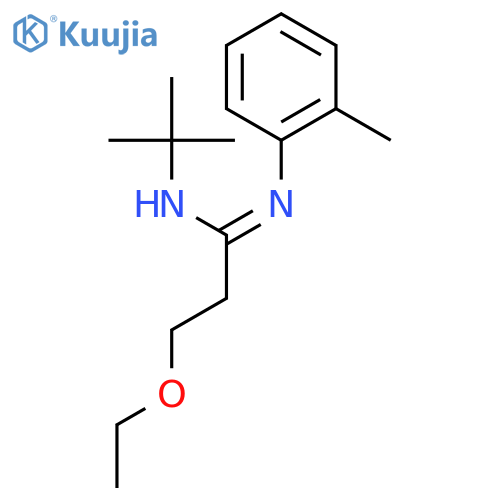 N'-tert-butyl-3-ethoxy-N-(2-methylphenyl)propanimidamide structure