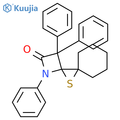 11-Thia-1-azadispiro[3.0.5.1]undecan-2-one, 1,3,3-triphenyl- structure