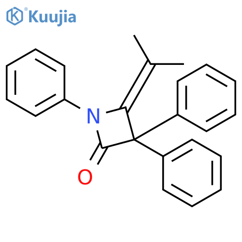 2-Azetidinone, 4-(1-methylethylidene)-1,3,3-triphenyl- structure