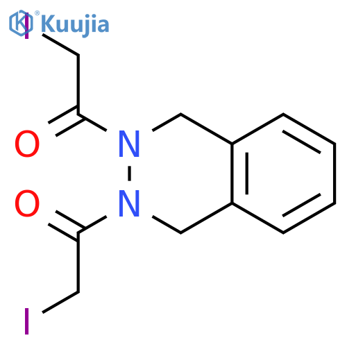 Phthalazine, 1,2,3,4-tetrahydro-2,3-bis(iodoacetyl)- structure