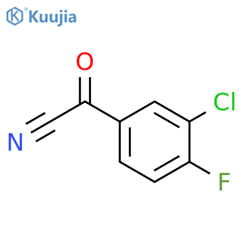 3-chloro-4-fluorobenzoyl cyanide structure