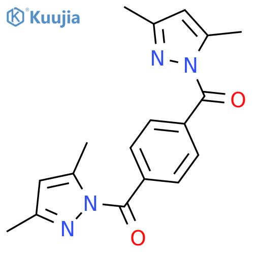 1H-Pyrazole, 1,1'-(1,4-phenylenedicarbonyl)bis[3,5-dimethyl- structure