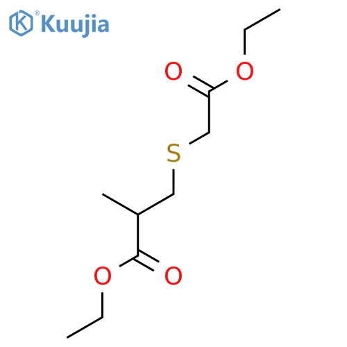 Propanoic acid, 3-[(2-ethoxy-2-oxoethyl)thio]-2-methyl-, ethyl ester structure