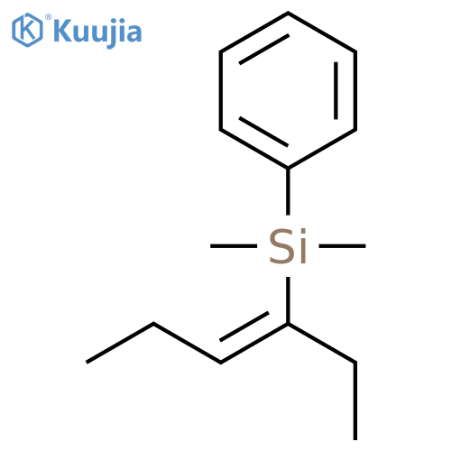 Silane, [(1E)-1-ethyl-1-butenyl]dimethylphenyl- structure