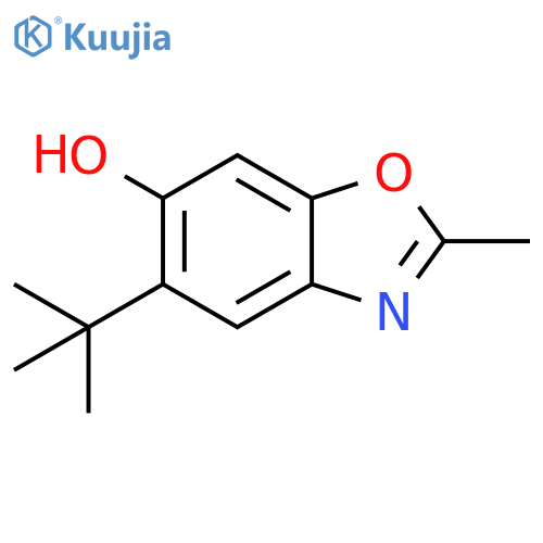 6-Benzoxazolol, 5-(1,1-dimethylethyl)-2-methyl- structure