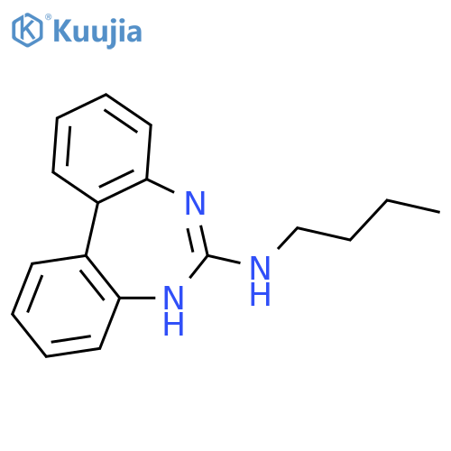 5H-DIBENZO[D,F][1,3]DIAZEPIN-6-AMINE, N-BUTYL- structure