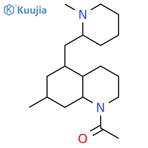 1-acetyl-7-methyl-5-(1-methyl-piperidin-2-ylmethyl)-decahydro-quinoline structure