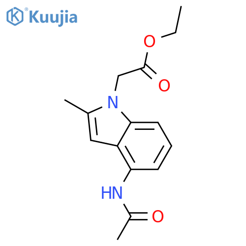 ethyl 2-(4-acetamido-2-methyl-1H-indol-1-yl)acetate structure