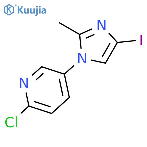 PYRIDINE, 2-CHLORO-5-(4-IODO-2-METHYL-1H-IMIDAZOL-1-YL)- structure