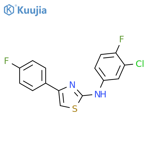 2-Thiazolamine, N-(3-chloro-4-fluorophenyl)-4-(4-fluorophenyl)- structure