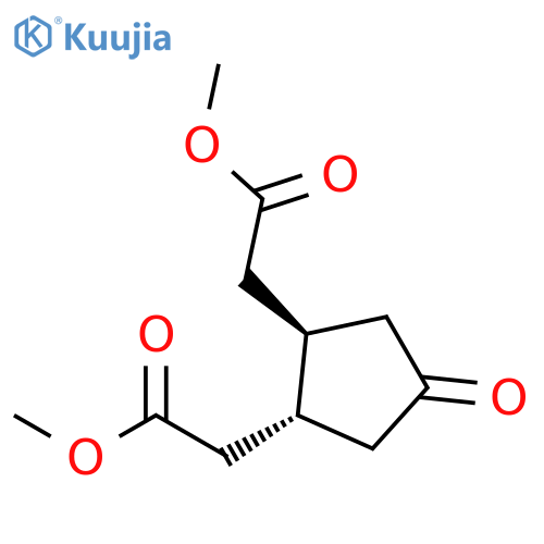 1,2-CYCLOPENTANEDIACETIC ACID, 4-OXO-, DIMETHYL ESTER, (1R,2R)- structure
