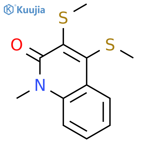 2(1H)-Quinolinone, 1-methyl-3,4-bis(methylthio)- structure