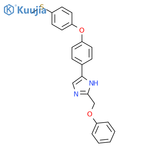 1H-IMIDAZOLE, 4-[4-[4-(METHYLTHIO)PHENOXY]PHENYL]-2-(PHENOXYMETHYL)- structure