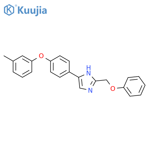 1H-Imidazole, 4-[4-(3-methylphenoxy)phenyl]-2-(phenoxymethyl)- structure