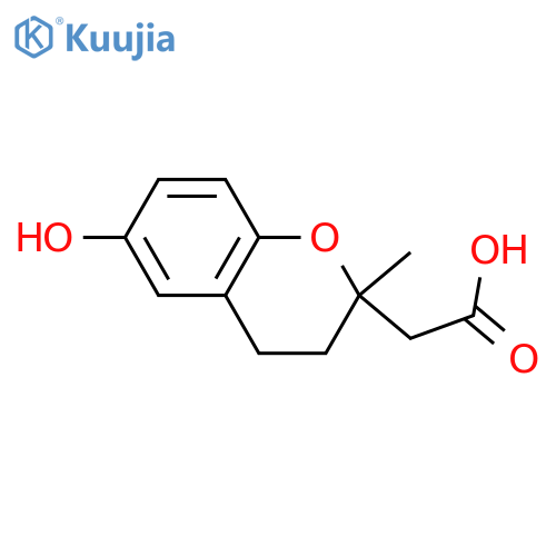 2H-1-Benzopyran-2-acetic acid, 3,4-dihydro-6-hydroxy-2-methyl- structure