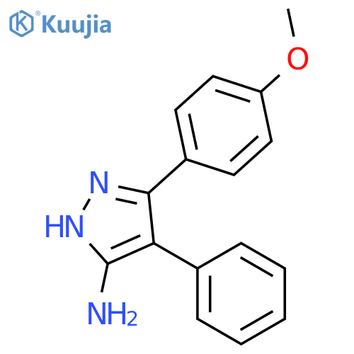1H-Pyrazol-3-amine, 5-(4-methoxyphenyl)-4-phenyl- structure