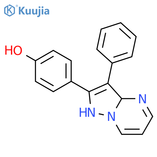 Phenol, 4-(1,3a-dihydro-3-phenylpyrazolo[1,5-a]pyrimidin-2-yl)- structure