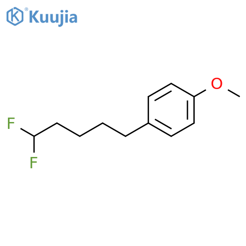 BENZENE, 1-(5,5-DIFLUOROPENTYL)-4-METHOXY- structure